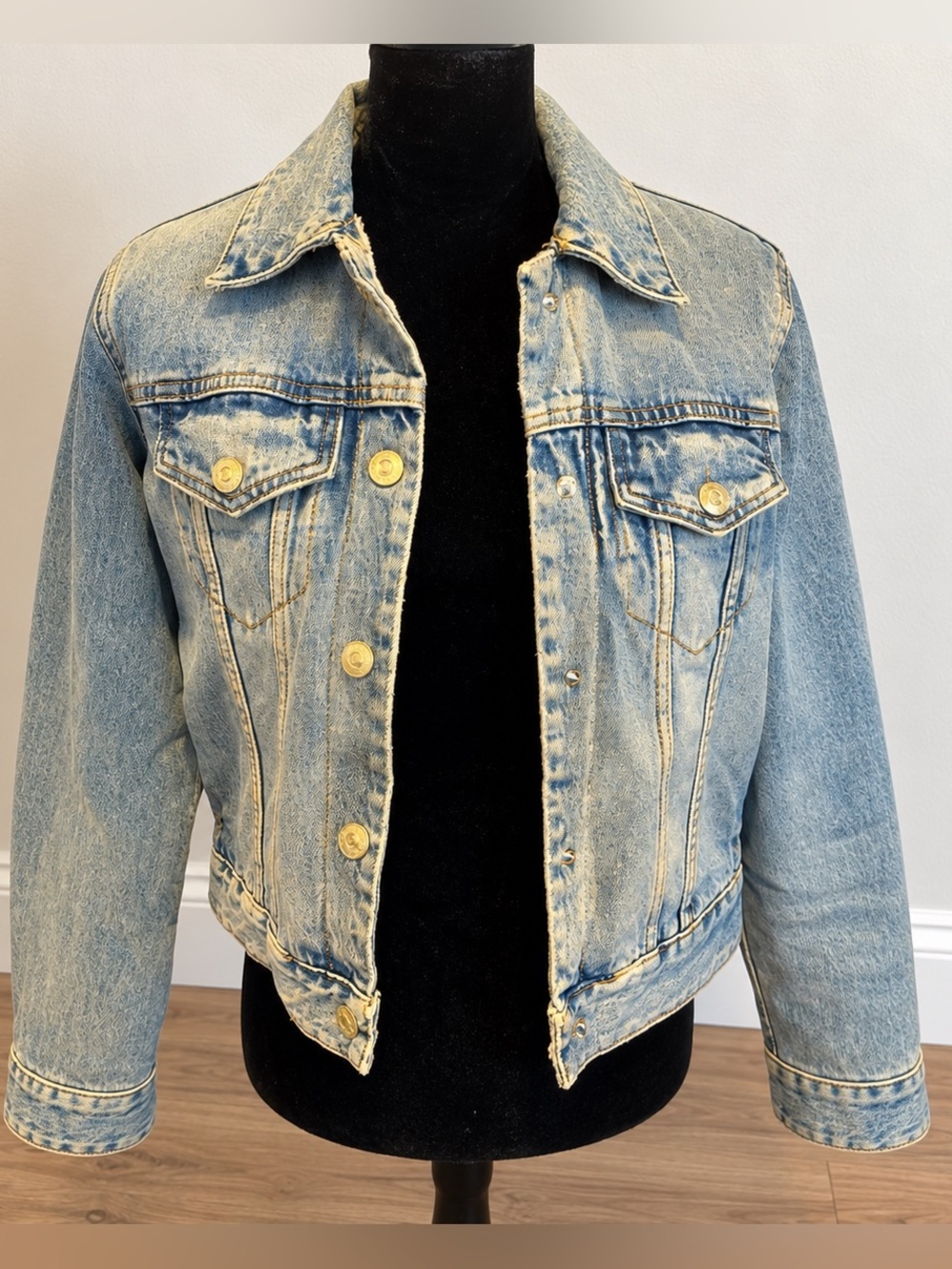 Zara Sherpa Lined Denim Jacket cozy 90s